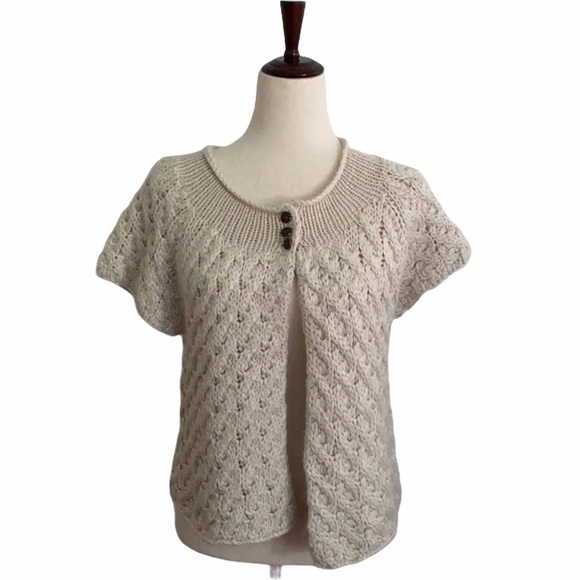 Anthropologie Sweaters - aphOrism Anthro Alpaca Cable Knit Bolero Cardigan  - L